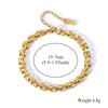 Woven Link Stainless Steel Bracelet with Gold Tone Finish - Image 30