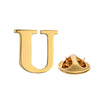 Quality Brass Initial A to Z 26 Letters Pin English Symbol Design Men's Suit Collar Lapel Brooch Pin - Image 22