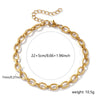 Stainless Steel Link Chain Anklet Summer Beach Jewelry Multicolor Unisex Summer Beach Foot Jewelry Birthday Gift 22cm(8.7') Long - Image 7