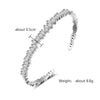 Cubic Zirconia Cuff Bangles for Women Baguette Men Open Bracelet Party Jewelry - Image 6