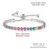 Adjustable Multicolor Tennis Bracelet with Colorful Stone Accents - Image 20