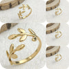 `316L Stainless Steel Olive Branch Open Ring for Women Gold Silver Color Adjustable Leaf Branch Finger Ring Minimalist J - Image 7