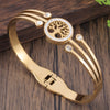 Women's Bangle Stainless Steel Jewelry Tree of Life Plant Cuff Bracelet Female Bangles for Women - Image 3