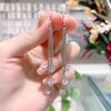 Elegant Drop Earrings For Women Bright Crystal Zirconia Square Copper Long Tassel Dangle Ear Piercing Line Accessory - Image 6