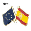 10pcs a lot Spain Flag Laple Pin Badge Brooch - Image 5