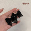 Jewelry Korean Sweet Black White Bowknot Women Earrings Sweet Fabric Lace Bow Drop Earrings Jewelry Gift - Image 6