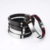 Braid Leather Bracelet Blanks For Laser Engraving Stainless Steel Plate Bracelet Metal ID Name Tag 10pcs - Image 1