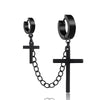 Punk One-peice Tassel Clip Earrings Cross Hoop Earrings for Women Teens Men Ear Cuffs Alloy Hip Hop Jewelry Earing Metal Chain - Image 10