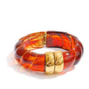 Exclusive Multi-Color Acrylic Resin Wide Statement Bracelet Bangle Stainless Steel Autumn Winter Sweater Wrist Jewelry - Image 14