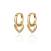 Hollow Zircon Heart Earrings For Women Stainless Steel Gold Color Heart Earring Wedding Couple Jewelry Gift - Image 7