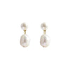 Delicate Irregular Freshwater Pearl Earring For Women Gold Color Metal Hanging Drop Earrings Statement French Jewelry - Image 8