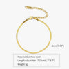 Gold Silver Color Stainless Steel Flat Chain Bracelet For Men Retro Jewelry Accessories Women Wrap Bangle - Image 11