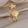 Three Starfish White Shell Bracelets Heart-shaped Star Zirconium Copper Bangles Chic Men Women's Jewelry - Image 7