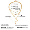 Stainless Steel Y-Shaped Pendant Necklace with Stone Details - Image 8