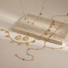 Sweet Colorful Zircon Necklace Earring Bracelet Set For Women Gold Pvd Plated Stainless Steel Jewelry - Image 4