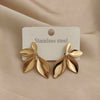 Creative heavy metal leaf starfish stainless steel earrings, and rusty earrings for women, party jewelry - Image 4
