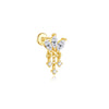 1PC Silver Eight-pointed Star CZ Piercing Earring For Women Tassel Chain Stud Earring Party Jewelry - Image 22