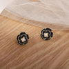 Flower Hanging Earrings White Enamel Floral Acrylic Petals Crystal Imitation Pearl Dangle Earrings for Women - Image 7