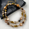 Maillard Stone Beads Necklace Caramel Temperament Sweater Chain Light Neck Chain For Women Girls Jewelry - Image 1