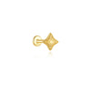 1PC Silver Vintage Threaded Flat Back Cartilage Stud Earring Sun Shell Fish Flower Knot CZ Piercing Jewelry - Image 15