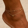 Female Heart Anklets Bracelet Sandals Foot Jewelry Leg Anklets on Foot Bracelets for Women Leg Chain Jewelry Accessories - Image 2