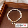 Imitation Pearl Beaded Necklace or Bracelet with Cubic Zirconia Round Clasp - Image 8