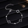 Classic Hollowed-out Four-leaf Flower Zircon Inlaid Stainless Steel Bracelet Party Clover Jewelry Gift For Women - Image 3