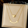 316L Stainless Steel Simple Versatile Zircon Geometry Flowers Bowknot Series Pendant Necklace Lady Classic Charm Jewelry - Image 15