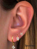 Star Flower and Bow Hoop Earring Set with Crystal Accents in Gold-Tone or Silver-Tone - Image 33