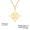 Double Amulet Protection Necklace Witch Knot Pentagram Tetragrammaton Stainless Steel Protection Jewerly - Image 15