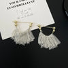 Charm Sparkling Galaxy Falls Long Tassel Drop Dangle Earrings for Women Exaggerate Stainless Steel Chain Hoop Earring Jewelry - Image 6