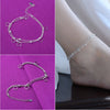Silver Color Stamp Anklets For Women Foot Leg Chain Link Bracelet Double Layers Beach Accessories Jewelry - Image 23