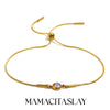 316L Stainless Steel Zircon December Birthstone Adjustable Bracelet Wrist Jewelry Women's Charm Bracelet - Image 15