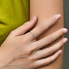 Simple Eternity Ring Silver Sparkling Simple Thin Wedding Band Rings For Women Jewelry - Image 2