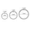 Hinged Stainless Steel Segment Piercing Ring with Stone Detail in 6 mm to 14 mm Sizes - Image 6