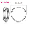 Silver Earrings Statement Heart Star Square Round Geometric Hoop Flexible Earwire Leverback Women Jewelry - Image 4