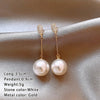 Light Small Tassel Pearl Earrings Jewelry Round Face Suitable Ear Accessories For Womens and Girls Gift - Image 7