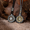 Retro Men Norse Rune Bead Compass Necklace Gold Color Hollow Out Sun Pendant Stainless Steel Vegvisir Amulet Male Viking Jewelry - Image 6