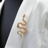 Snake Brooch Women's Lapel Pin Gold Color Badge Wedding Dress Ornament - Image 2