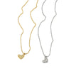 Rhinestone Moon Star Heart Pendant Necklace Stainless Steel Zircon Daily Necklace for Women - Image 3