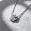 Silver Star Moon, Snowflake, Bow Design Zircon Inlaid Necklace, Women's Jewelry Valentine's Day Gift - Image 4