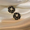 Elegant French Vintage Enamel Dripping Oil Plant Irregular Lavender Ear Studs Earrings for Women Flowers Earring - Image 16