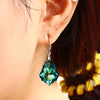 Female Rainbow Crystal Water Drop Earrings Boho Silver Color Zircon Stone Long Dangle Earrings For Women Girl's Wedding Jewelry - Image 2