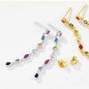 Silver Colored Zircon Round Cubic Zirconia Stone Drop Earrings Women Shape Earring Classic Sparkling Earring - Image 3