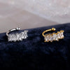 Zakol 1Pcs Square Zircon Ear Clip Earrings for Women Girls Geometry Ear Cuff Party Silver/Gold Color Ear Jewelry - Image 3