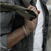Silver Twisted Woven Bracelet man women Neutral Retro Thai Handmade Opening bangle Gifts - Image 4
