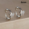 2PCS Simple Mini Butterfly Huggie Hoop Earrings 6MM 8MM Small Colorful Zircon Cartilage Earring Ear Bone Nail Piercing Jewelry - Image 14
