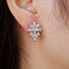 Elegant Marquise Crystal Zirconia Flower Stud Earrings Transparent CZ Bridal Wedding Party Earring - Image 2