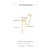 Silver Horse Eye Zircon Tassel Earrings For Women Double Studs Gold Color Earrings Jewelry - Image 2
