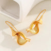 Blooming Flower Hook Earrings Simple Accessories Gold Silver Color Plant Dangle Earrings for Women Jewelry - Image 4